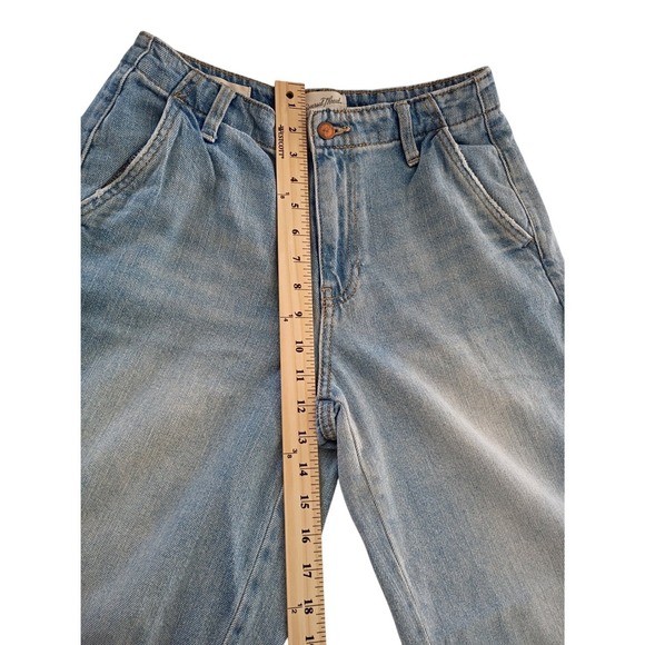 Universal Thread Relaxed Baggy 100% Cotton Straight Jeans 26 27 Light Distressed - Picture 12 of 16